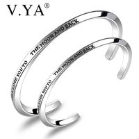 Wholesale Charm Bracelets V YA Fashion quot I LOVE YOU TO THE MOON AND BACK quot Open Cuff For Women Men Stainless Steel Lover Gift