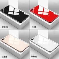 Wholesale Luxury Plating Tempered Glass Phone Case For Apple iPhone Pro Max X XR XS Max s Plus Slim Cover Black Gold Red White