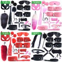 Wholesale Nxy Sm Bondage cm Long Fox Tail Anal Plug Bdsm Sex Adult Toys for Women Handcuffs Whip Leather Cat Mask Adults Games