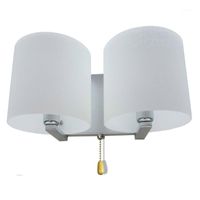 Wholesale Wall Lamp White Frosted Glass Bedroom Bedsides With Switch Simple Design Corridor Sconce Balcony Porch Hallway Lightin1