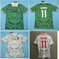Wholesale Thai Mexico Retro Jerseys Classic Vintage LUIS GARCIA BLANCO Soccer jersey Home Green HERNANDEZ football shirt camisa de futebol