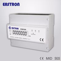 Wholesale SDM530D Three Phase Four Wire Din Rail Energy Meter KWH digital energy meter with LCD Disply and Pulse Output CE approved1