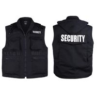 Wholesale Mens Womens Army Style SECURITY Uniform Vest Black Size S M L XL XL