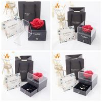 Wholesale Artificial Rose Flower Jewelry Box Romantic Valentine s Day Mother s Day Festival Creative Gift Rose Soap Flower Jewelry Box Gift Wrap R4025