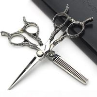 Wholesale Genuine Hairdressing Scissors Tool Hair Salon Stylist Special Haircut Flat Cut quot Willow Shears Thinning Combination Set