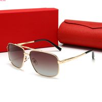Wholesale 2020 popular polaroid sunglasses for men women cool gold silver leopard pattern metal frame black gray clear lens hots