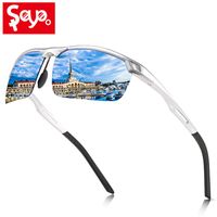 Wholesale Saylayo Luxury Sunglasses Men Polarized Aluminum Magnesium Frame Car driving sunglasses male For Fishing Golf With case