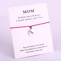 Wholesale Charm Bracelets Mom Mother Family Rope Chain Jewelry Women Boy Girl Unisex Friendship Christmas Gift Drop