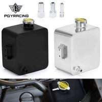 Wholesale PQY L Litre Polished Alloy Header Expansion Water Tank Cap WATER HEADER TANK Coolant Overflow Tank Reservoir Kit PQY TK24