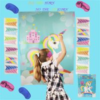 Wholesale Unicorn Sticker Creative Portable Many Colour Paster Children Toys Party Paste Game Stick Papers Factory Direct Selling gha p1