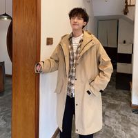 Wholesale Men s Jackets Spring And Autumn Arrivals Products China Loose Solid Color Casual High Quality Korean Long Coat Fashion