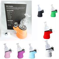 Wholesale SOC WAX Vaporizers Kits Glass Dab Rig Concentrate Shatter Budder Vape e cigarettes inch Water Pipe Bong Oil Rigs Bubber Quartz Ceramic Bowl