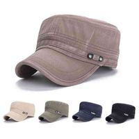Wholesale Ball Caps Mens Ladies Classic Army Cap Military Cadet Trucker Peaked Urban Hat Adjustable E8
