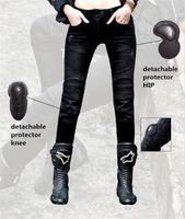 Wholesale Motorcycle Apparel Fashion Women Uglybros Feather Jeans Protective Pants Black Racing Size