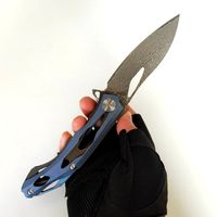 Wholesale Limited Customization Version Decepticon Folding Knife Damascus S35VN Knives Titanium Carbon Fibre Handle Outdoor Equipment Tactical EDC Hunting Tools