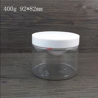 Wholesale fast shipping400g ml Clear Plastic Jar bottle Retail Originales Refillable Cosmetic Cream Butter Honey Pill Empty Containers jars