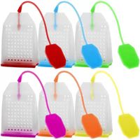 Wholesale Food grade Silicone Mesh Tea Infuser tools Reusable Strainer Bag Style Loose TeaLeaf Spice Filter Diffuser Coffee Strainers WLL427