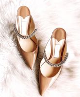 Wholesale Elegant Women s Bing Pumps Sexy Pointed Toe Crystal Straps Stiletto Heels Lady High Heels Dress Party Wedding Bridal Best Gift With Box