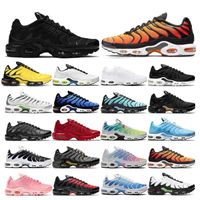 Wholesale Top quality tn plus running shoes mens Sustainable Neon Green Hyper Pastel blue Burgundy Oreo women Breathable sneakers trainers outdoor sports size