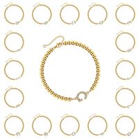 Wholesale A Z Initial Beaded Bracelets for Women Girls K Gold Plated Cubic Zirconia Personalized Letter Bracelet Statement Jewelry