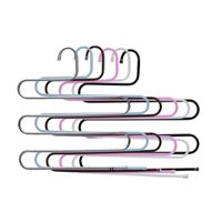 Wholesale Colorful S type Metal pants rack clothing hanger European style trousers storage clip RRB13719
