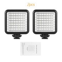 led camcorder lamp 2022 - Flash Heads 2pcs Andoer W49 Mini Camera Led Panel Studio Po Video Light Dimmable Camcorder Lamps With Shoe Mount Adapter For Dslr