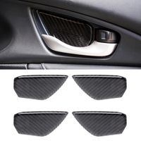 Wholesale Carbon Fiber Inner Door Handle Bowl Cover Trim Decals Decorative Sticker for Honda Civic th Gen