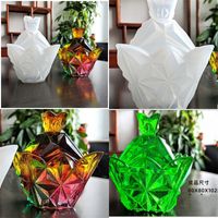 Wholesale DIY Epoxy Resin Silicone Molds Pyramid Four Sides Section Storage Box Mould Ornaments Environmental Base Cover Transparent Hot Sale ly M2