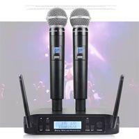 Wholesale Microphone Wireless G MARK GLXD4 Professional System UHF Dynamic Mic Automatic Frequency M Party Stage Host Church Microphones a25