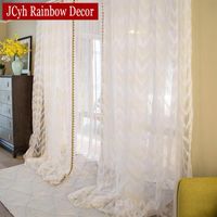 Wholesale Curtain Drapes Wave Cream Tulle Curtains In The Living Room Sheer For Bedroom Striped Voile Window Treatments