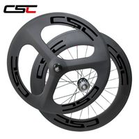 Wholesale Bike Wheels Carbon Tri Spoke Tubular Front Wheel Three And mm Track Fixed Gear Rear Wheelset