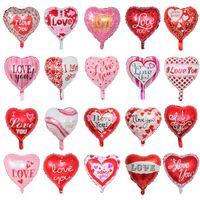 Wholesale 18 Inch Valentines Day Balloons Party Supplies Decoration Aluminum Film Balloon Love Heart Balloon Valentines Day Decorations XD24412