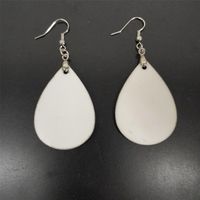 Wholesale Sublimation Earrings Blank White Pendants Drop DIY Dangler Leaf Manual Handwork For Gift hot sale
