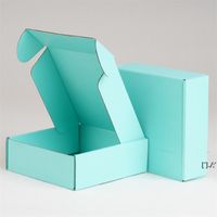 Wholesale Corrugated Paper Boxes Colored Gift Wrap Packaging Folding Square Packing Jewelry Packing Cardboard Box cm RRA11151