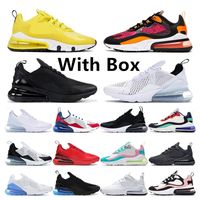 Wholesale 270 Mens sneakers Running shoes white Red black USA react Supernova Yellow UNC Bauhaus Coral womens sports trainers outdoor fashion