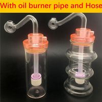 Wholesale Mini Glass Oil Burner Bong Water Pipes with Mute percolator Mini Dab Rig Hand Bongs Thick Pyrex water bong for Smoking