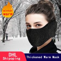 Wholesale Outdoor Cycling Face Mask Winter Plus Velvet Thickening Windproof Cold Protection Mask Face shield DHL