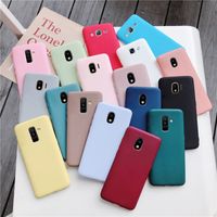Wholesale candy color silicone phone case for samsung galaxy j7 pro j5 j3 a6 a8 j8 j6 j4 plus matte soft tpu cover