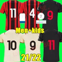 Wholesale 21 soccer jersey home ac away rd IBRAHIMOVIC BRAHIM BENNACER milan KESSIE ROMAGNOLI CALHANOGLU football shirt TONALI REBIC maillot adult men kids kit