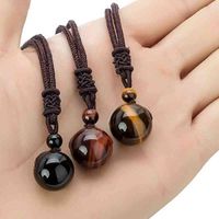 Wholesale Natural Tiger Eye Stone Chains For Men High Quality Around the Kralen Hangers Chains Men Fashion Touch Chain Lucky Jewels