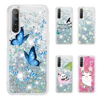 Wholesale Cartoon Quicksand Case for OPPO realme pro C15 C11 giltter phone case cover for oppo reno pro A52 A72 A92 shell