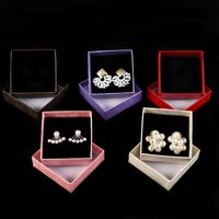 Wholesale New Styles Color Pearlescent Paper Jewelry Packaging Box Necklace Ring Box Customized Bracelet Customized Factory Direct Sales