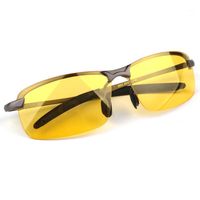 Wholesale Sunglasses Men Alloy Night Vision Goggles Safe Driving Women Polarized Men s Car Drivers Glasses Sunglasses1