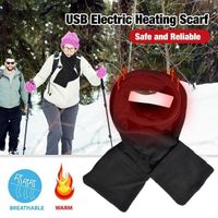 Wholesale Cycling Caps Masks USB Heating Scarf Women Men Thick Warm Pad Power Electric Heated Neck Warmer For Outdoor Camping Hiking Cycling1