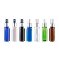 Wholesale 30ml X Empty Colored Silver Mist Spray Plastic Bottle Mini Travel Bottles Refillable PET Container Perfumer Tin For Cosmeticspls order