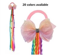 Wholesale NEW inch Lace Flower Bowknot Twist Wig Headband Girls Elastic HairBand Yarn Hair band Kids Holder Baby Girls Hair Accessories