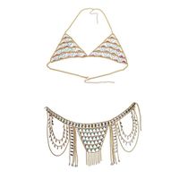 Wholesale Belts Trendy Seaside Beach Sex Appeal Accessories Shiny Jewelry Bra Body Chain And Waist As A Suit