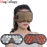 Wholesale Eye Mask Tourmaline Massager Electric Jade Stone Massage Heat Therapy Germanium Infrared Relaxation Health care Gift