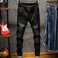 Wholesale Fashion Skinny Jeans Men Straight Slim Elastic Jeans Mens Casual Biker Male Stretch Denim Trouser Classic Pants