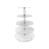Wholesale 6 Tier Transparent Acrylic Cake Stand Cupcake Tower Wedding Birthday Party Cake Display Stand Cake Decorating Tools Q2
